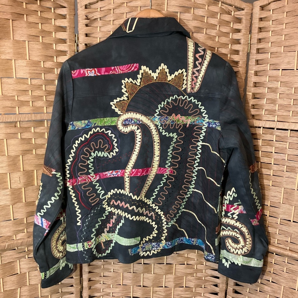 Vintage Parsley and Sage Quilt Trim Jacket - Picture 10 of 16